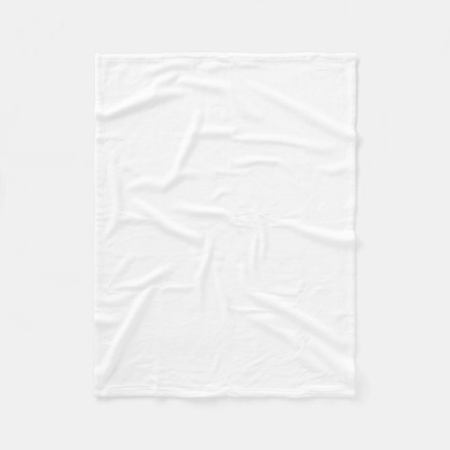 Manta Polar Sencillamente Color Sólido Blanco Personaliza El P (Anverso)