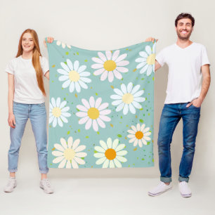 Manta Polar Sencillo Daisy Flowe Patrón floral moda Girly