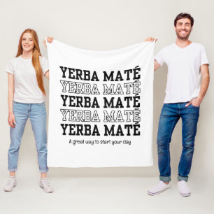 Manta Polar Sencillo YERBE MATE Blanco Motivador