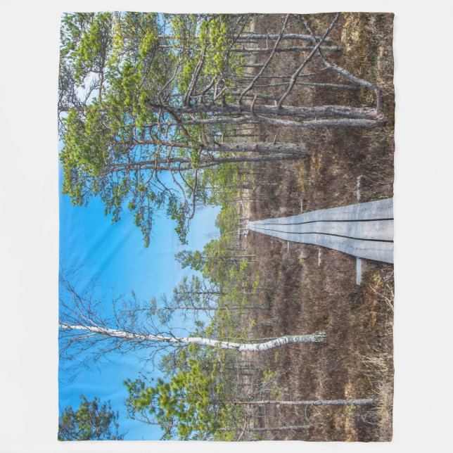 Manta Polar Sendero de madera sobre pantano (Anverso)