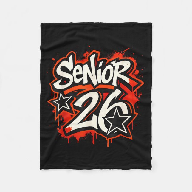 Manta Polar Senior 2026 Graffiti Drip Style Graduation Graphic (Anverso)