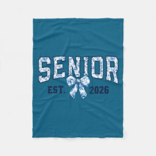 Manta Polar Senior est 2026 promoción de 2026 coqueta lazo azu