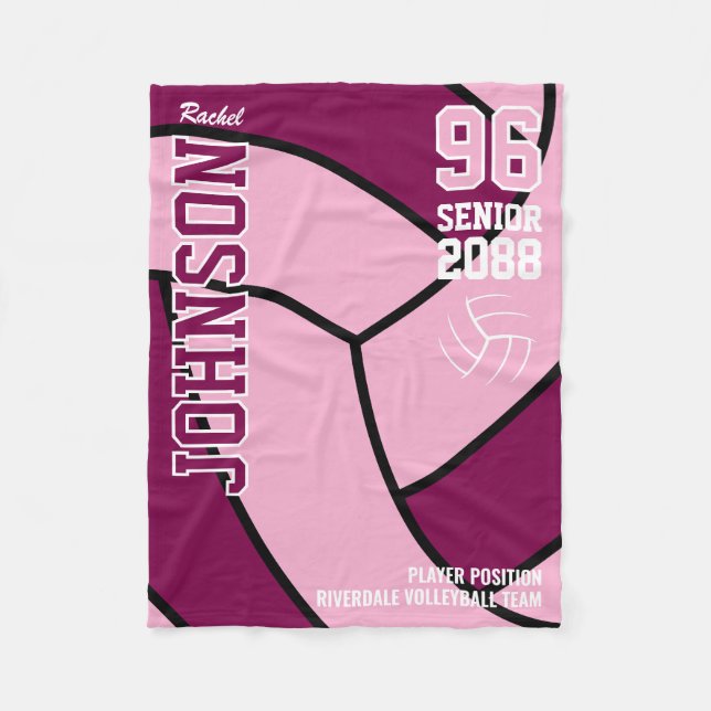 Manta Polar Senior Volleyball Team Gift Custom Color  (Anverso)