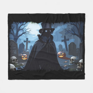 Manta Polar Señor Cuervo - Diseño Gótico de Halloween