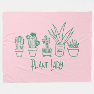 Manta Polar Señora de las Plantas Lindas Cita Divertida de Cac