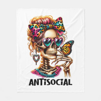 Manta Polar Señora del Skeleton Antisocial