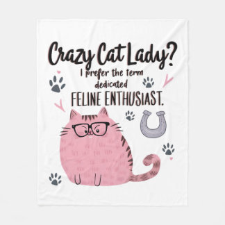 Manta Polar ¿Señora Gata Loca? Regalo divertido para amantes d