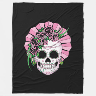 Manta Polar Señora Sugar Skull