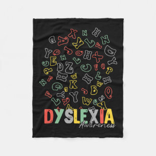 Manta Polar Sensibilización Alfabeto Iris Plata Cinta Retro