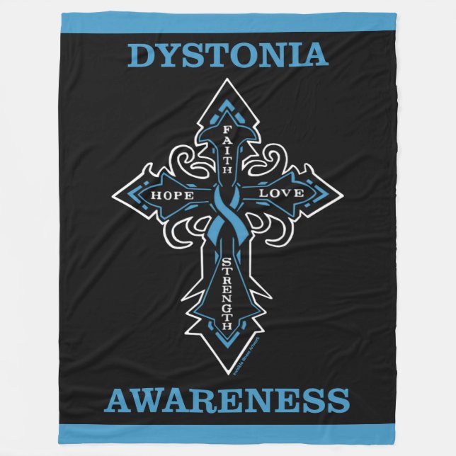 Manta Polar Sensibilización/cruz... Disstonia Fleece Blanket (Anverso)