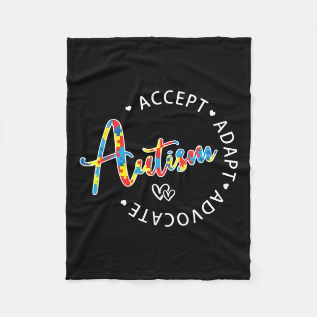 Manta Polar Sensibilización sobre autismo aceptar a defensor a (Anverso)