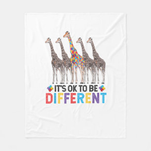 Manta Polar Sensibilización sobre autismo animal de jirafa abu