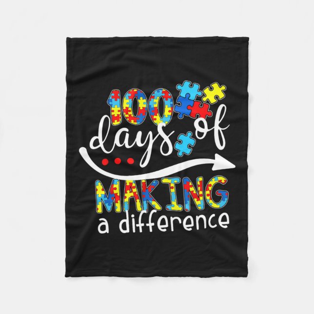 Manta Polar Sensibilización Sobre El Autismo Diferencias 100 D (Anverso)