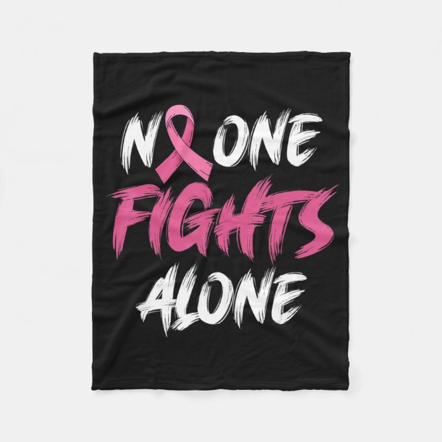 Manta Polar Sensibilización sobre el cáncer de mama Cinta rosa (Anverso)