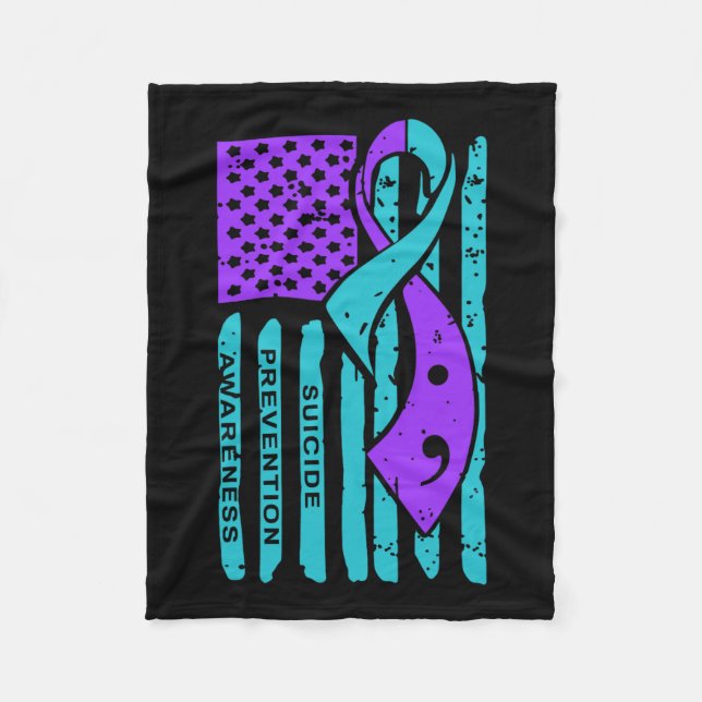 Manta Polar Sensibilización sobre prevención del suicidio Semi (Anverso)