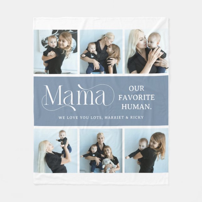 Manta Polar Sentimental Photo Collage Mama Keepsake  (Anverso)