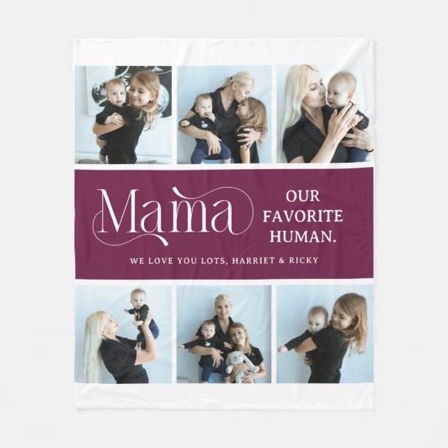 Manta Polar Sentimental Photo Collage Mama Keepsake  (Anverso)