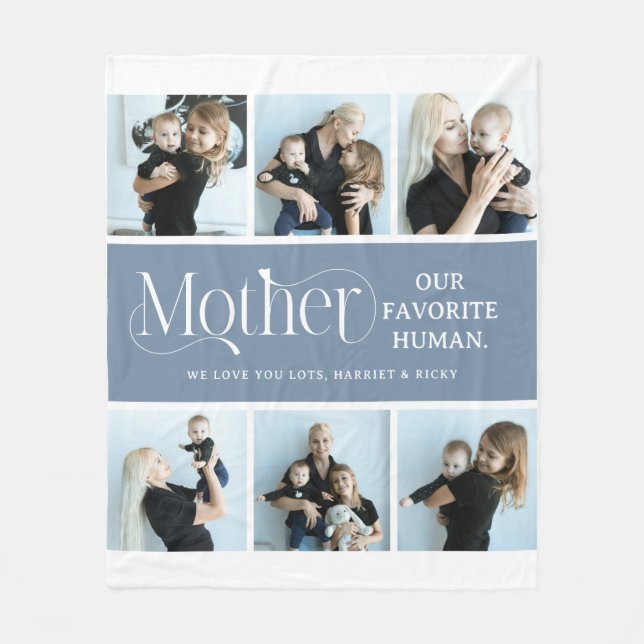 Manta Polar Sentimental Photo Collage Mother Keepsake  (Anverso)