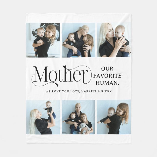 Manta Polar Sentimental Photo Collage Mother Keepsake  (Anverso)