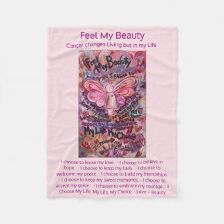 Manta Polar Sentir mi belleza Cáncer Angel Poem Blandas