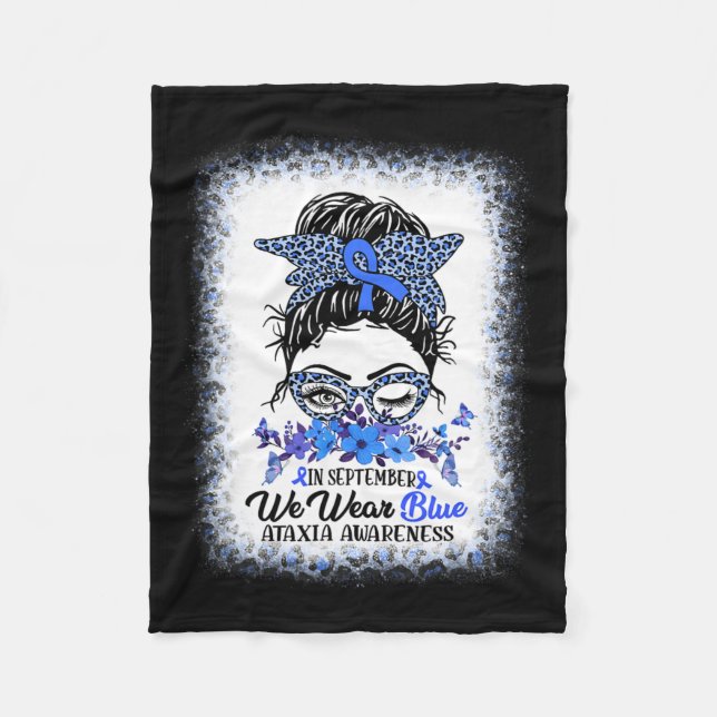 Manta Polar Septiembre Usamos Ataxia Azul Sensibilización Deso (Anverso)