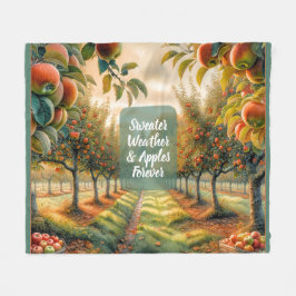 Manta Polar Sequedad y manzanas para siempre Fleece Blanket