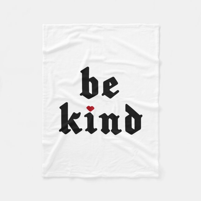 Manta Polar Ser amable - Mensaje positivo simple (Anverso)