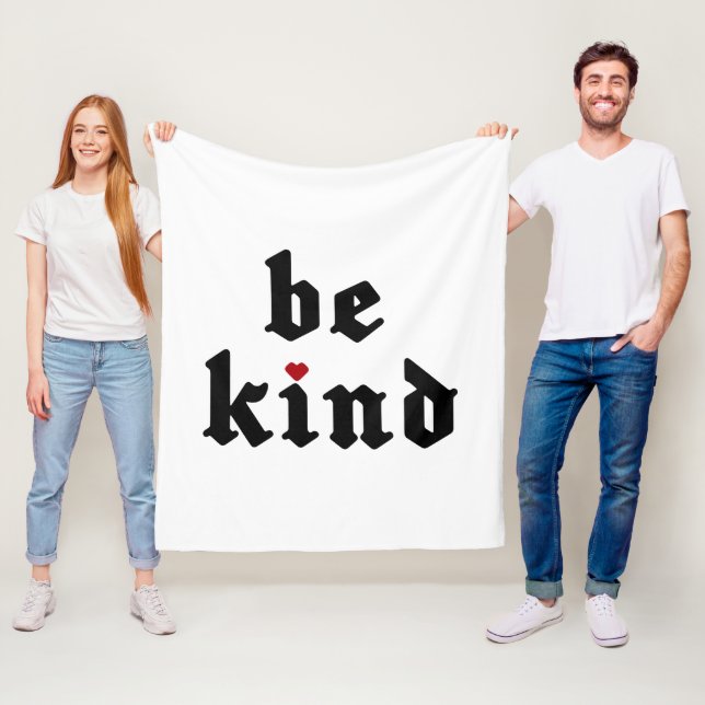 Manta Polar Ser amable - Mensaje positivo simple (In situ)