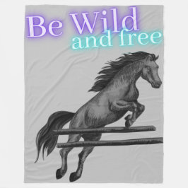 Manta Polar Ser salvajes y jugo libre de caballos