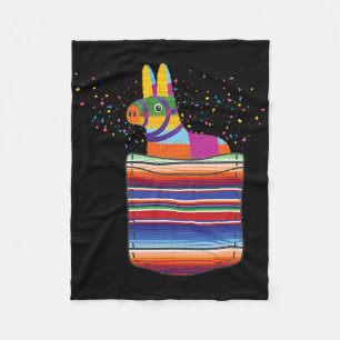 Manta Polar Serape Pocket Pinata Fiesta Mexicana (no real)