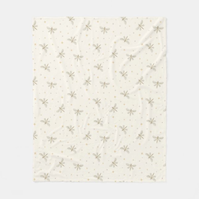 Manta Polar Serene Dragonflies Fleece Blanket (Anverso)
