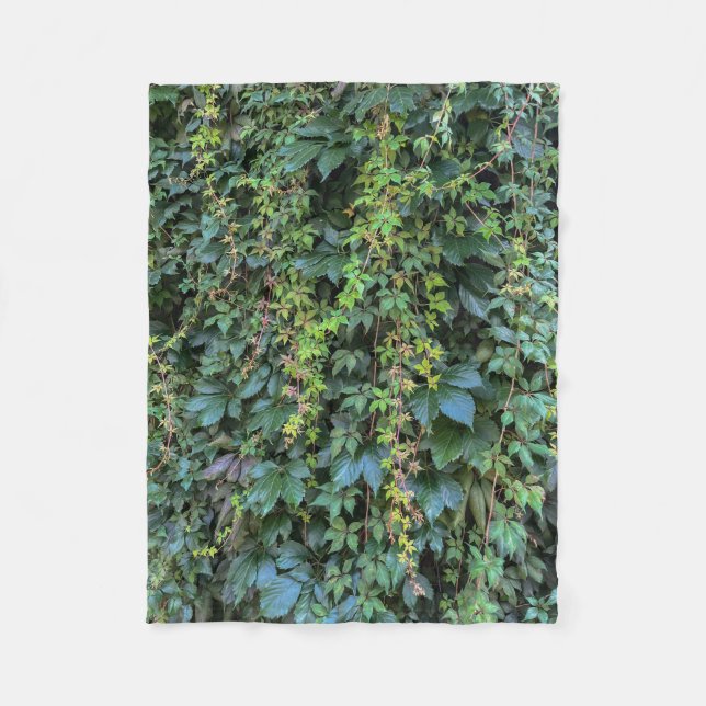 Manta Polar Serene Green Ivy Wall Colgando Vinas Plantas (Anverso)