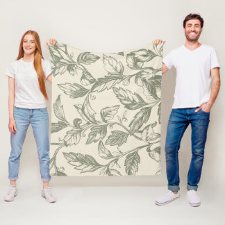 Manta Polar Serene Sage Green | Rústico Vine Charm Cottagecore