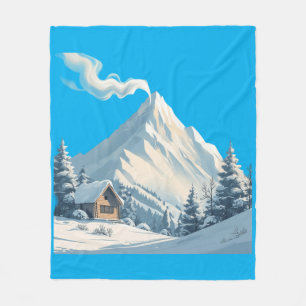 Manta Polar Serene Snowy Mountain Cabin T-Shirt