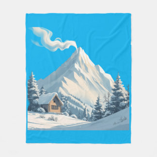 Manta Polar Serene Snowy Mountain Cabin T-Shirt