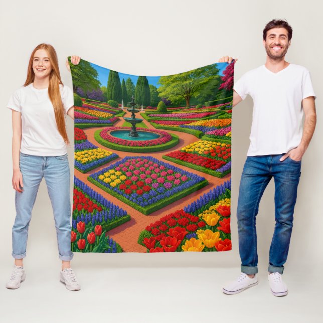 Manta Polar Serenidad Jardín - Vibes Primavera (In situ)