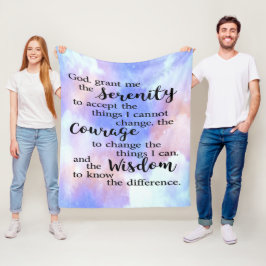 Manta Polar Serenity Prayer Watercolor Fleece Blanket