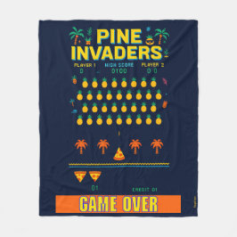 Manta Polar Serie de Juegos Retro de Pine Invaders-Pineapple E