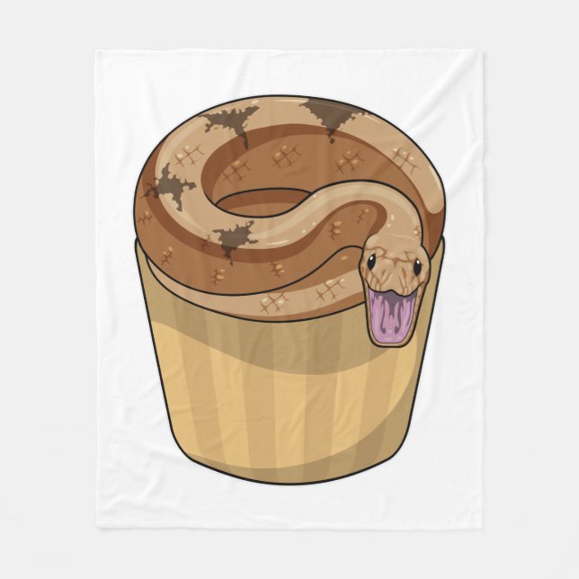 Manta Polar Serpiente con Muffin (Anverso)