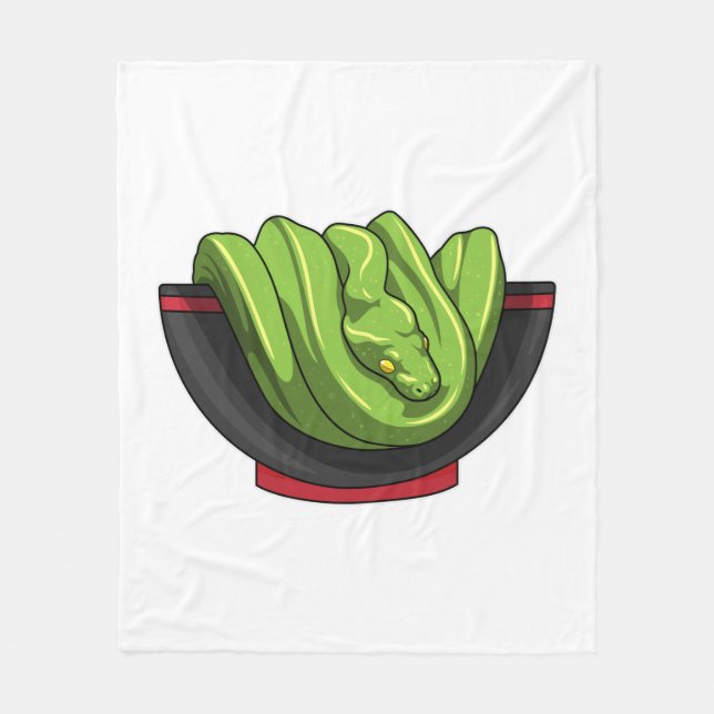 Manta Polar Serpiente con Ramen Bowl (Anverso)