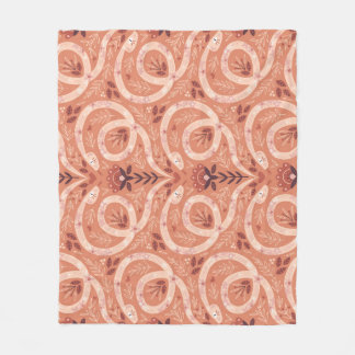 Manta Polar Serpiente folclórica: Vintage simétrico