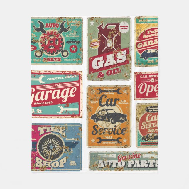 Manta Polar Servicio de coches de época y metalizado de gasoli (Anverso)