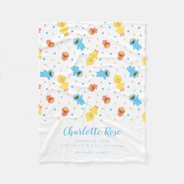 Manta Polar Sesame Pals White Polka Dot Birats (Anverso)