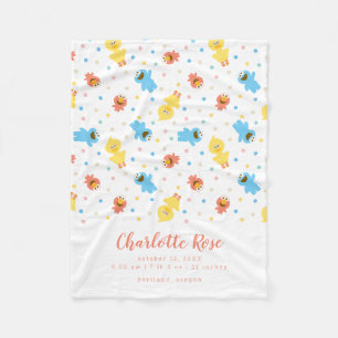 Manta Polar Sesame Pals White Polka Dot Birats