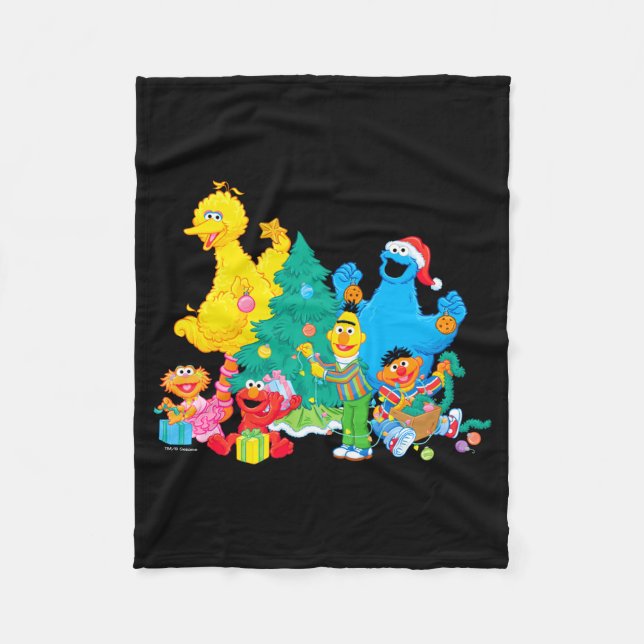 Manta Polar Sesame Street Christmas Pals  (Anverso)