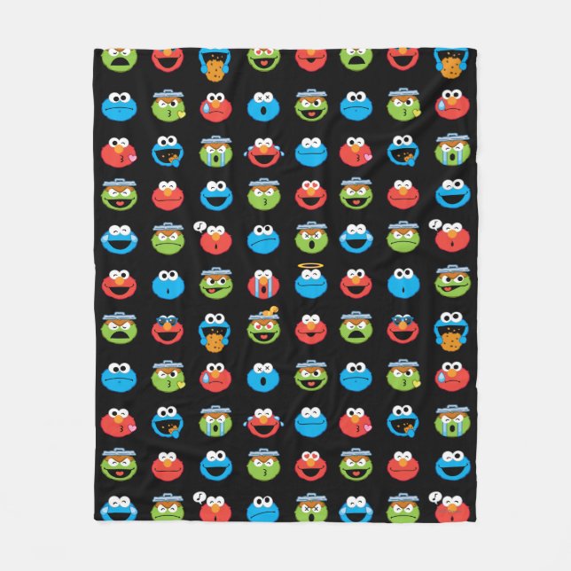 Manta Polar Sesame Street Pals Emoji Pattern (Anverso)