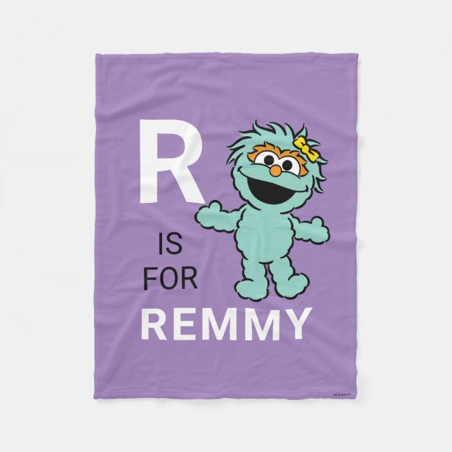 Manta Polar Sesame Street | R is for Rosita | Add Your Name (Anverso)