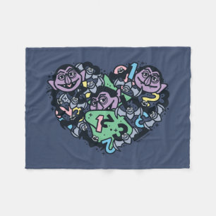 Manta Polar Sésamo Conde von Count Doodle Heart