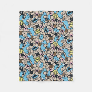 Manta Polar Sésamo   Modelo de doodle de galletitas de galleti