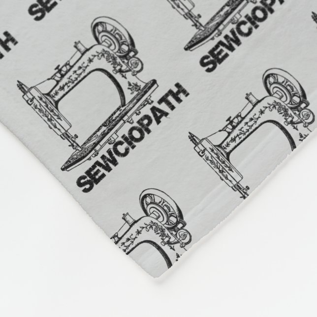 Manta Polar Sewciopath Antique Sewing Machine Fun (Esquina)